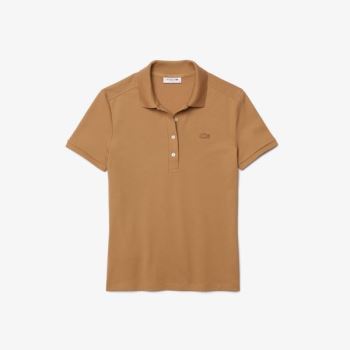 Lacoste Stretch Cotton Piqué Polo Shirt - Polo Dámské Béžový | CZ-18cWma